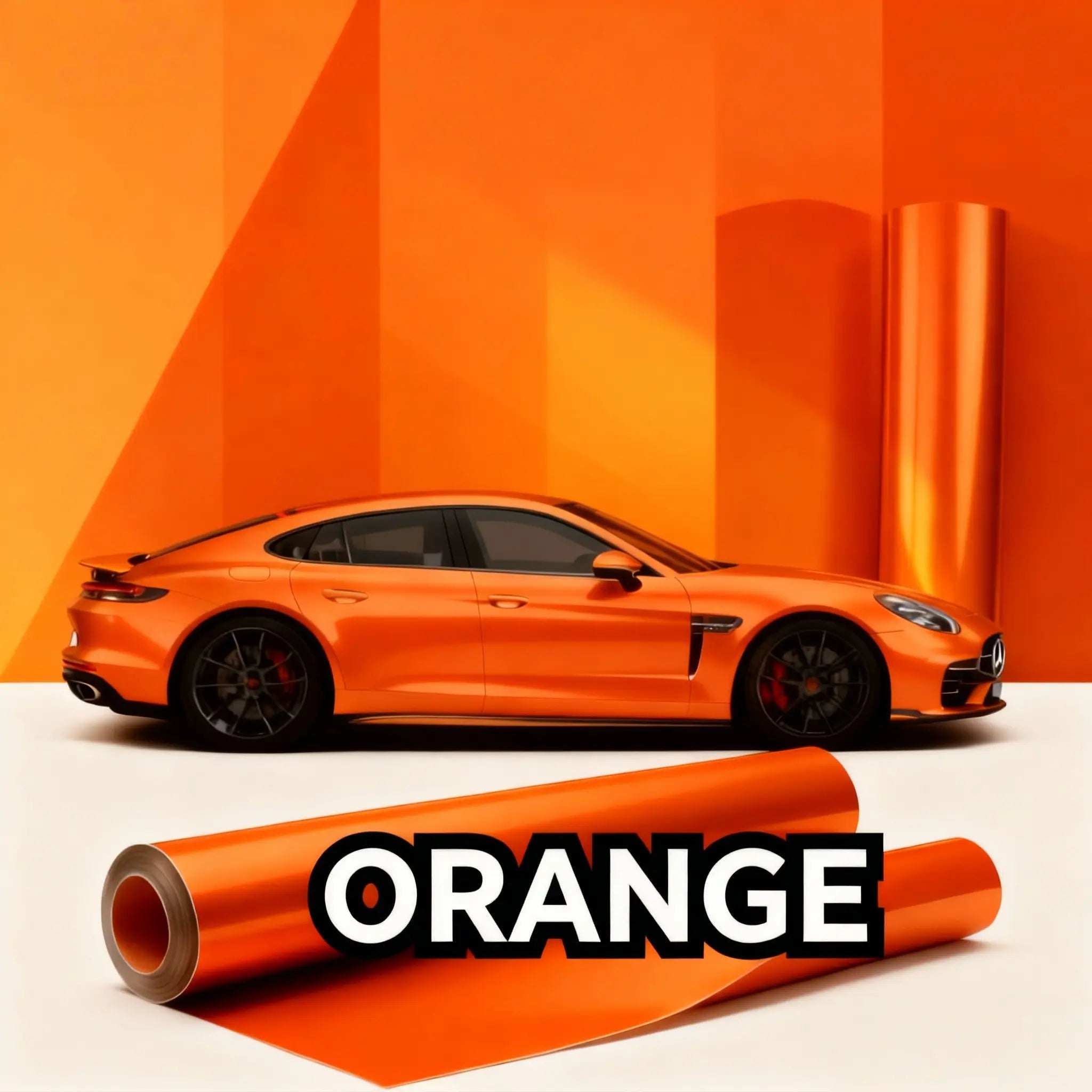 Orange Car Wrap Film - Kaleido