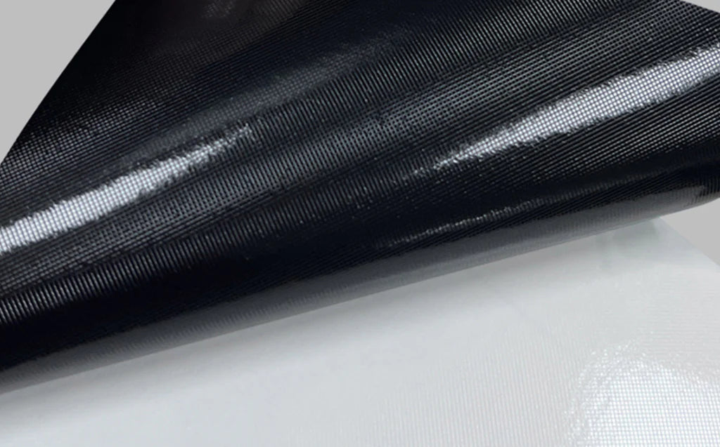 Black Car Wrap Color Film with Air Channels Demonstrating Easy DIY Installation, Highlighting the Film’s Structural Design for Hassle-Free, Bubble-Free Application and Superior Paint Protection.