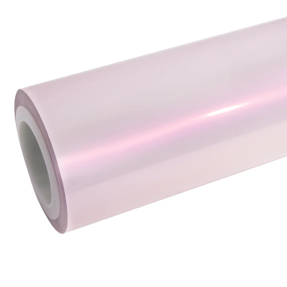 Blossom Whisper color shift vinyl wrap roll - Changes from soft white to delicate pink - Kaleido