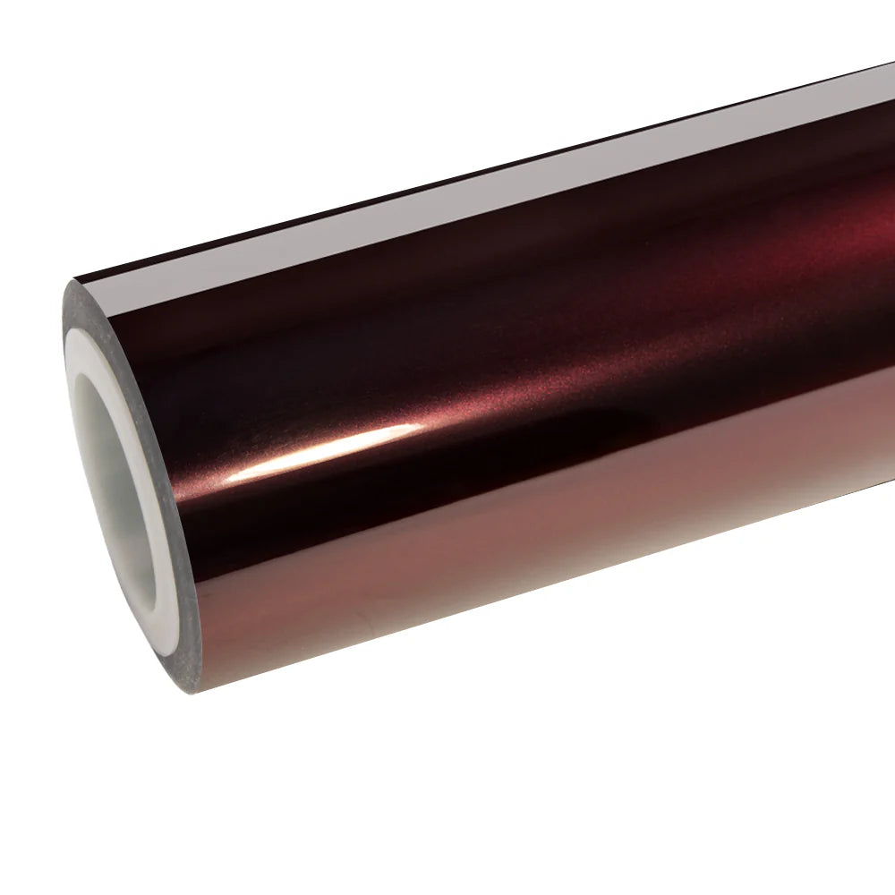 Onyx Ignition color shift vinyl wrap roll - Changes from deep black to vibrant red - Kaleido
