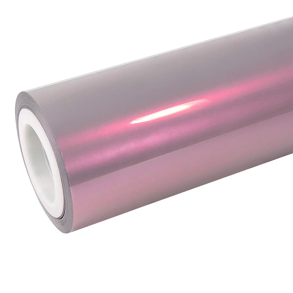 Volcanic Aura color shift vinyl wrap roll - Changes from grey to pink - Kaleido