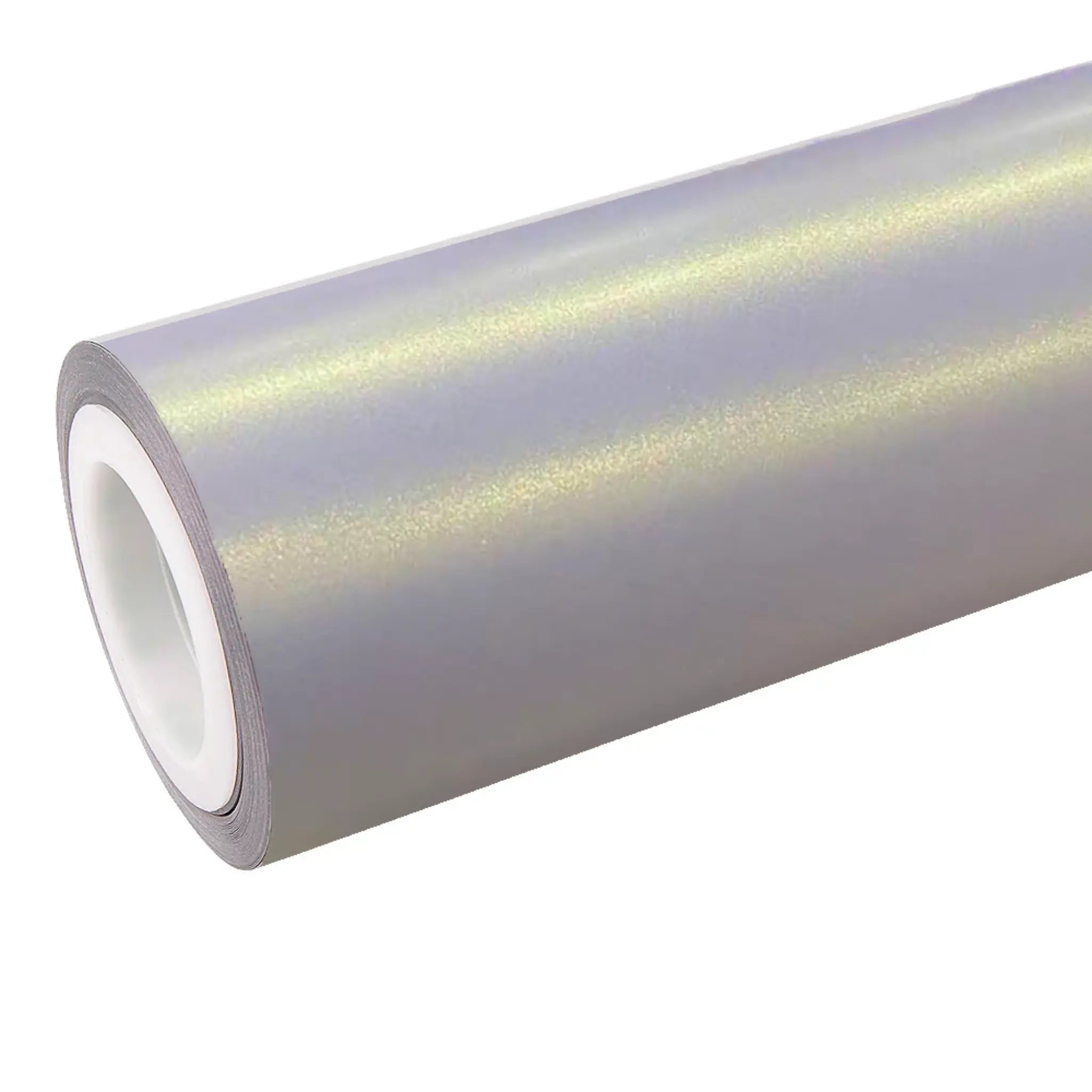 Matte Diamond Iridescent White Gold vinyl wrap roll - matte white-gold base with soft pearl rainbow shimmer - Kaleido