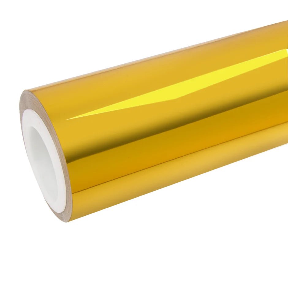 Mirror Chrome Gold vinyl wrap roll - Ultimate reflective gold mirror finish - Kaleido
