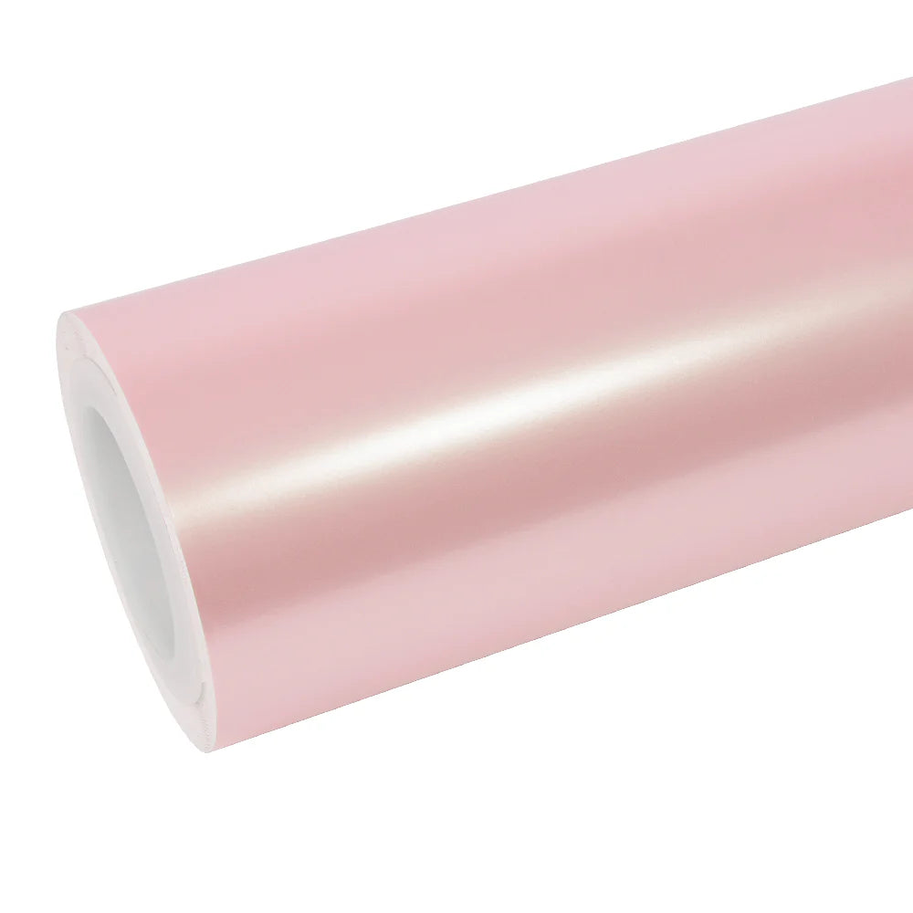 Satin Metallic Sakura Pink vinyl wrap roll - A soft metallic pink with pearl-satin sheen - Kaleido